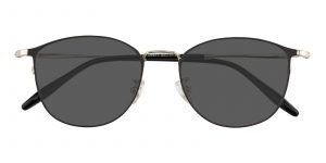 Unisex Classic Wayframe Sunglasses Full Frame Metal Black/Silver - SUP0663