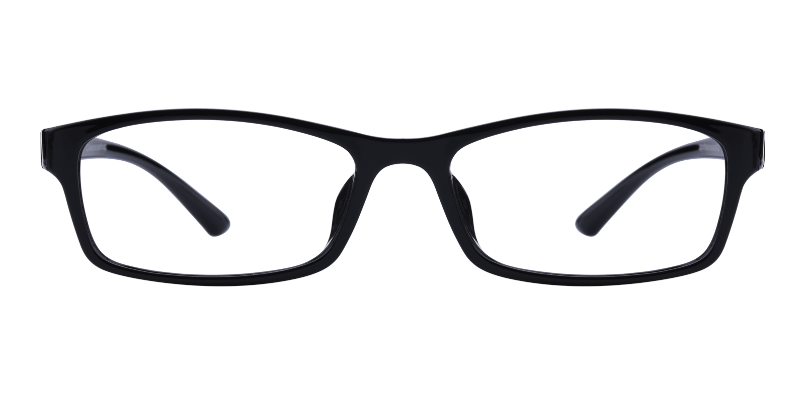 Unisex Rectangle Eyeglasses Full Frame TR90 Black - FP1762