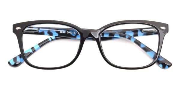Unisex Rectangle Eyeglasses Full Frame TR90 Blue - FP1111
