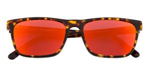 Unisex Rectangle Sunglasses Full Frame Plastic Tortoise - SUP0708