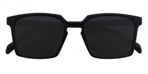 Unisex Rectangle Sunglasses Full Frame TR90 Black - SUP0530