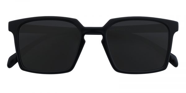 Unisex Rectangle Sunglasses Full Frame TR90 Black - SUP0530