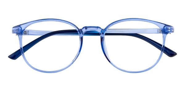 Unisex Round Eyeglasses Full Frame TR90 Blue - FP1829