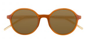 Unisex Round Sunglasses Full Frame Plastic Orange - SUP0647