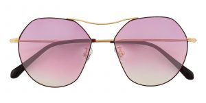 Women's Aviator Sunglasses Full Frame Titanium Red/Golden - SUP0579