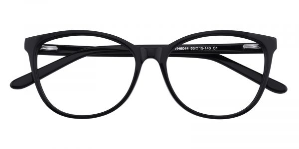 Women's Cat Eye Eyeglasses Full Frame Plastic Black - FZ1265