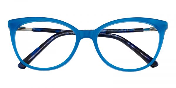 Women's Cat Eye Eyeglasses Full Frame Plastic Blue - FZ1334