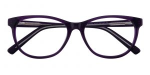 Women's Cat Eye Eyeglasses Full Frame Plastic Purple - FZ1222