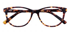 Women's Cat Eye Eyeglasses Full Frame Plastic Tortoise - FZ1221