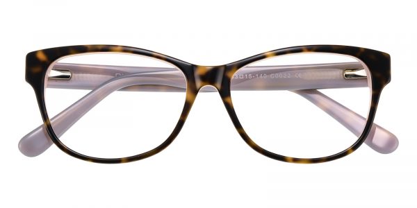 Women's Cat Eye Eyeglasses Full Frame Plastic Tortoise/Pink - FZ1282