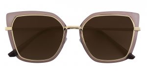 Women's Cat Eye Sunglasses Full Frame TR90 Brown - SUP0539