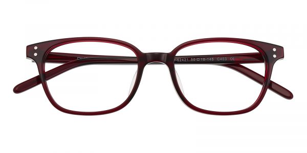 Women's Classic Wayframe Eyeglasses Full Frame Plastic Burgundy - FZ1318
