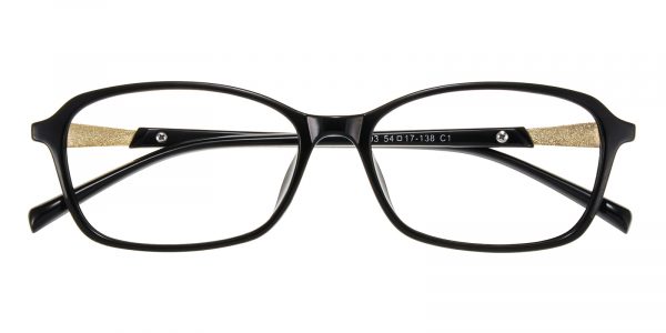 Women's Oval Eyeglasses Full Frame TR90 Black - FP1782