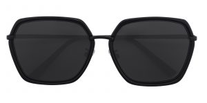 Women's Polygon Sunglasses Full Frame TR90 Black - SUP0494