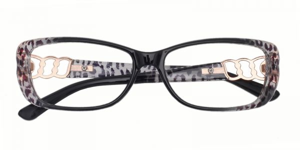Women's Rectangle Eyeglasses Full Frame Plastic Black - FP1180