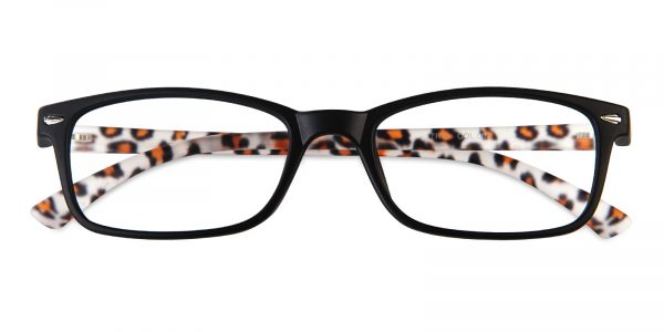 Women's Rectangle Eyeglasses Full Frame TR90 Black - FP1363