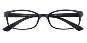 Women's Rectangle Eyeglasses Full Frame TR90 Black - FP1632
