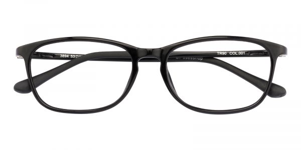 Women's Rectangle Eyeglasses Full Frame TR90 Black - FP1792
