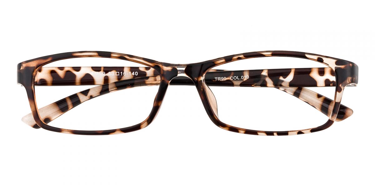 Women's Rectangle Eyeglasses Full Frame TR90 Crystal/Tortoise - FP1763