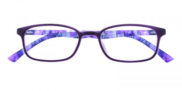 Women's Rectangle Eyeglasses Full Frame TR90 Purple - FP1615