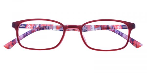 Women's Rectangle Eyeglasses Full Frame TR90 Red - FP1613