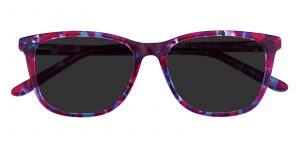 Women's Rectangle Sunglasses Full Frame Plastic Purple Tortoise - SUP0650