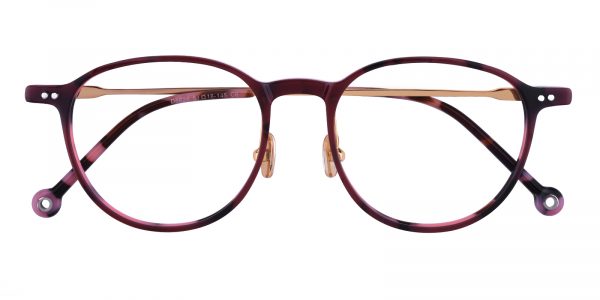 Women's Round Eyeglasses Full Frame Plastic Tortoise/Pink - FZ1145