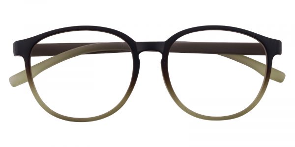 Women's Round Eyeglasses Full Frame TR90 Brown - FP1949