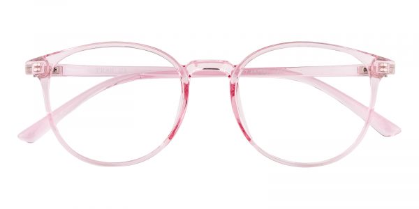 Women's Round Eyeglasses Full Frame TR90 Pink - FP1828
