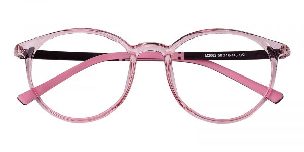 Women's Round Eyeglasses Full Frame TR90 Pink - FP1952