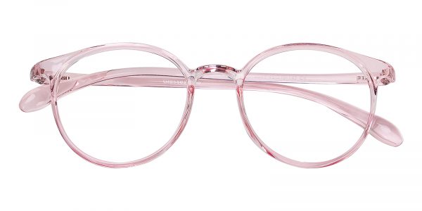 Women's Round Eyeglasses Full Frame TR90 Pink - FP1987