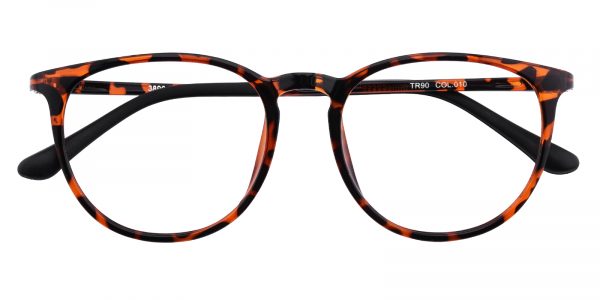 Women's Round Eyeglasses Full Frame TR90 Tortoise - FP1800