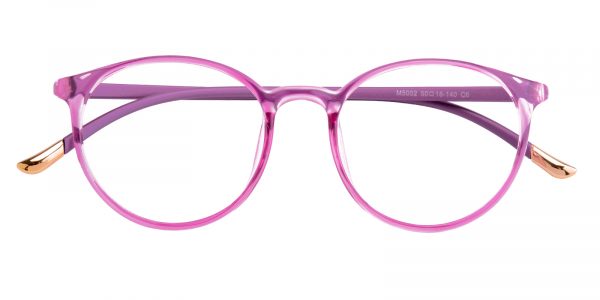 Women's Round Eyeglasses Full Frame Ultem Pink - FP1561