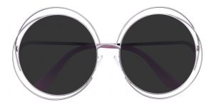 Women's Round Sunglasses Full Frame Metal Silver - SUP0436