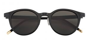Women's Round Sunglasses Full Frame Plastic Black - SUP0698