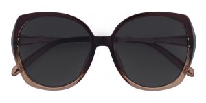 Women's Round Sunglasses Full Frame Plastic Brown - SUP0563