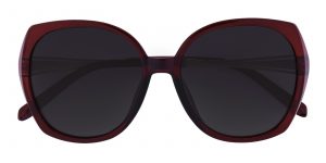 Women's Round Sunglasses Full Frame Plastic Red - SUP0561
