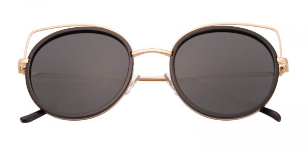 Women's Round Sunglasses Full Frame TR90 Black - SUP0391