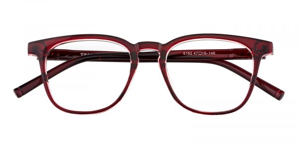 Women's Square Eyeglasses Full Frame TR90 Red - FP1832