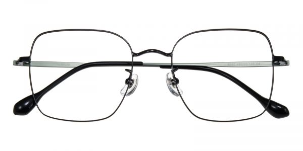 Women's Square Eyeglasses Full Frame Titanium Black - FT0292