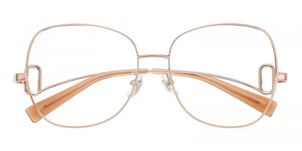 Women's Square Eyeglasses Full Frame Titanium Rose Gold - FT0352
