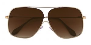 Women's Square Sunglasses Full Frame Metal Golden - SUP0439